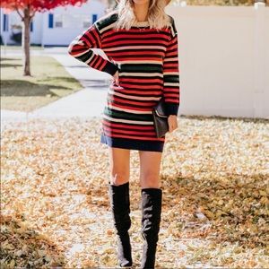 Vici striped sweater dress